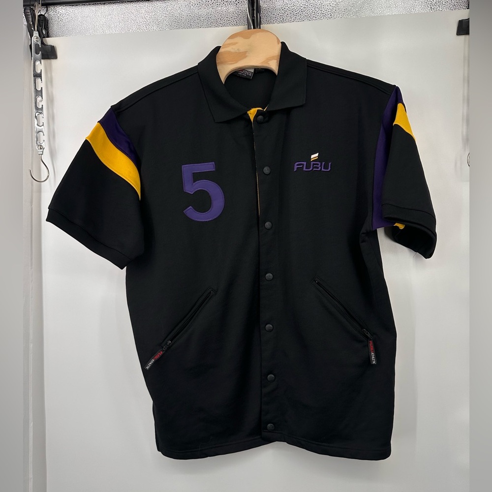 FUBU NBA LOS ANGELES LAKERS #5 Snap Button Shooting Around Jersey Shirt L‎